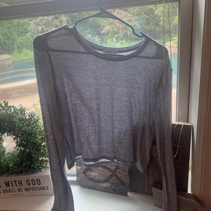 comfy grey crop top